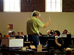 Festival Band rehearsal with Jeff Whitsett as conductor