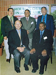 Tyrone with the Praesidium and guest speaker of the 2004 Synod. Rev M October, back left, is a former minister of the Salem Congregation